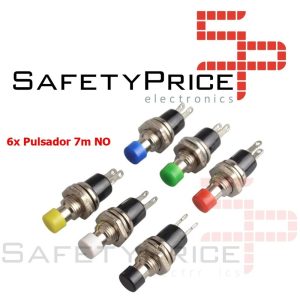 Pulsador momentaneo redondo 7mm NO – 6 COLORES