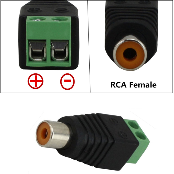 2x Adaptador Conector RCA Hembra aereo para audio o video