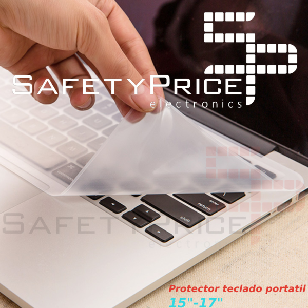 Protector teclado portatil 15" a 17" pulgadas universal de silicona