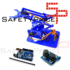 Brazo Robotico mecanico acrilico 4 DOF Arduino Kit completo Azul