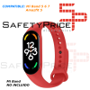 Correa Repuesto Pulsera Goma Brazalete Compatible Mi Band 7 6 5 Amazfit 5 Rojo