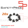 20x Mini pulsador para PCB 6x6x6 mm 4 pines SPST NO