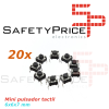 20x Mini pulsador para PCB 6x6x7 mm 4 pines SPST NO