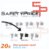 20x Mini pulsador para PCB 6x6x12 mm 4 pines SPST NO