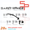 20x Mini pulsador para PCB 6x6x13 mm 4 pines SPST NO