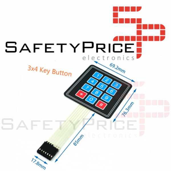 thumbnail image 2 of 4x4 Matrix Membrane Keypad - 16 Key Keyboard For Arduino & Electronics Projects 2 of 12