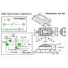 10x Micro Switch Interruptor de boton SMD 3x6x2,5 mm rojo