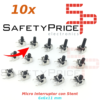 10X PULSADOR TACTIL MICRO INTERRUPTOR ANGULO RECTO CON STENT SOPORTE 6X6X11MM