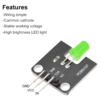 Modulo emisor de luz LED para Arduino microcontrolador de 5 mm Verde