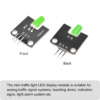 Modulo emisor de luz LED para Arduino microcontrolador de 5 mm Verde
