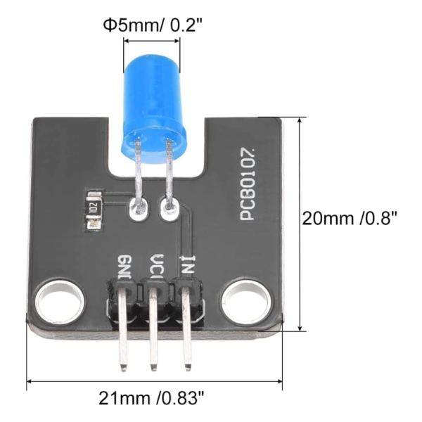Modulo emisor de luz LED para Arduino microcontrolador de 5 mm Azul
