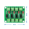 Modulo Optoacoplador Placa de Aislamiento de 4 Canales PC817 3.6-24VDC