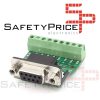 Adaptador conector DB9 Hembra socket con terminales tornillos serie RS-232 PCB