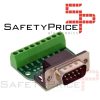 Adaptador conector DB9 Macho socket con terminales tornillos serie RS-232 PCB