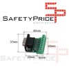 Adaptador conector DB9 Macho socket con terminales tornillos serie RS-232 PCB