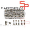 KIT 100 fusibles 5x20 10 valores + Caja 0.2A 0.5A 1A 2A 3A 5A 8A 10A 20A