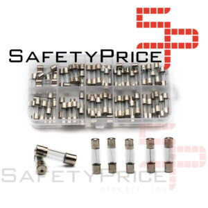 KIT 100 fusibles 5×20 10 valores + Caja 0.2A 0.5A 1A 2A 3A 5A 8A 10A 20A
