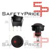 Interruptor ON OFF con luz LED Redondo rectangular 20mm SPST 220V 6A NARANJA