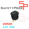 IInterruptor ON OFF con luz LED Redondo 20mm SPST 12V 20A VERDE