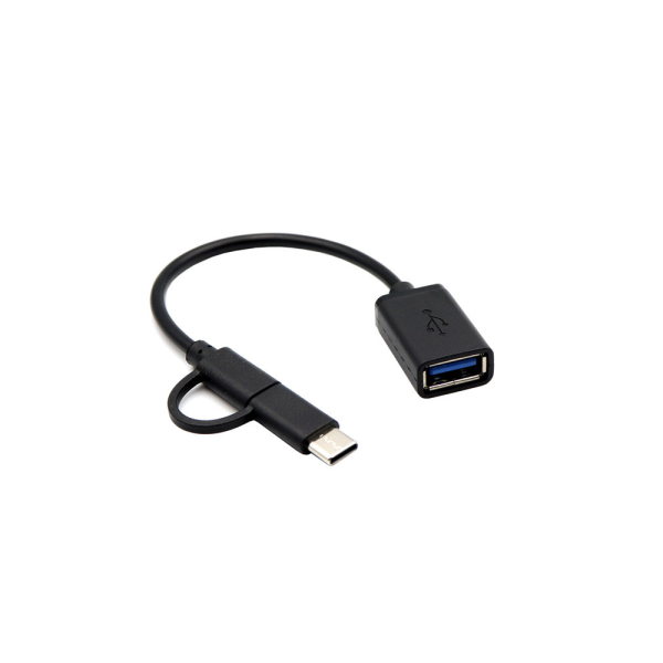 Cable adaptador OTG 2 en 1 Micro USB - TYPE-C tipo c USB-C cable de datos