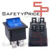 INTERRUPTOR 4 PIN ON OFF CON LUZ AZUL 220V RECTANGULAR KCD4 SPST 16A 220V