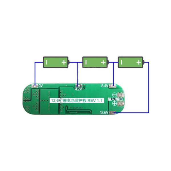 BMS 3s 20A Modulo proteccion bateria litio 18650 12,6V