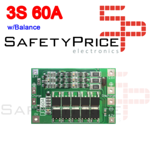 BMS 3s 60A (Balance edition) Modulo proteccion bateria litio 18650 12.6V