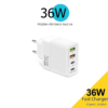 Cargador de telefono movil carga rapida QC3.0, 3.1A, USB C 36 W 5V4A 2PD + 2USB
