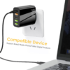 Cargador de telefono movil carga rapida QC3.0, 3.1A, USB C 65 W 5V4A 2PD + 3USB
