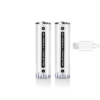 2x Pila Batería de litio recargable por USB Tipo C 1.5v AAA 600mAh