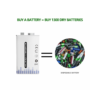 1x Pila Batería de litio recargable por USB Tipo C 9v 6F22 1000 mAh