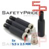 5x Conector aéreo DC Hembra 5.5 x 2.5 MM