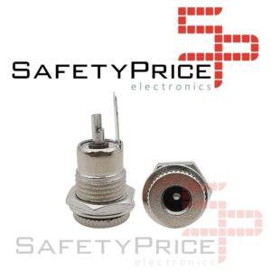 5x Conector DC Jack Hembra metal 5,5mm x 2,1 mm alimentacion montaje panel