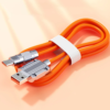 Cable de silicona liquida de carga super rapida de 120 W 6A Tipo C