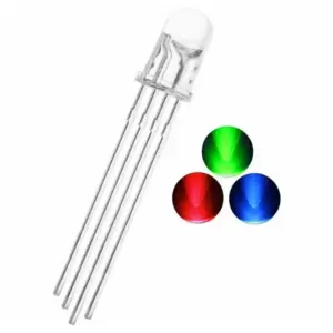 10x Diodo Led RGB 5mm 4 pines tricolor Catodo comun pin multicolor