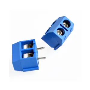 10x Borna Clema Conexion 2 Pines 5mm Azul Pcb Enlazable Tornillo Bloque