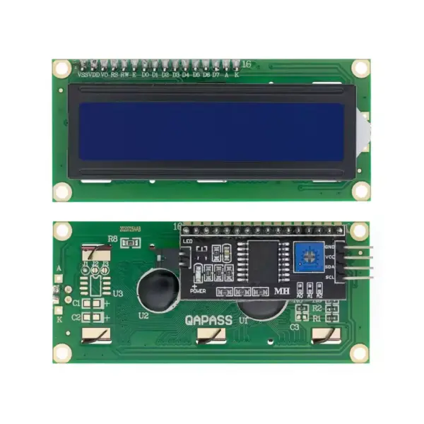 Display Lcd 1602 Retroiluminado Azul Con Módulo Iic/i2c Compatible Arduino