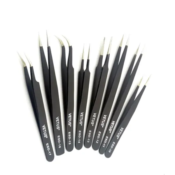 6x Pinzas Antiestatica Vetus Esd-10 11 12 13 14 15
