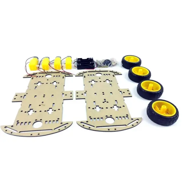 Chasis Robot Smart Car 4wd Coche 4 Ruedas Robotica Arduino - Imagen 2