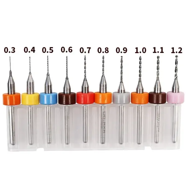 Kit 10 Micro Brocas 0.3 - 1.2 Mm Boquilla Nozzle Reprap 3d