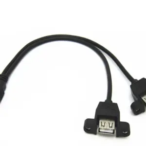 Cable alargador usb 30cm macho a doble hembra