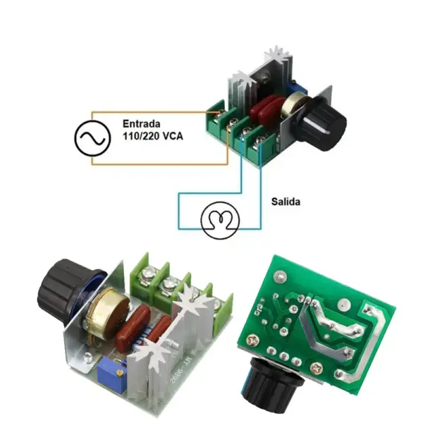 Regulador Voltaje Ajustable 50-220v Ac 2000w 10a Pwm - Imagen 7