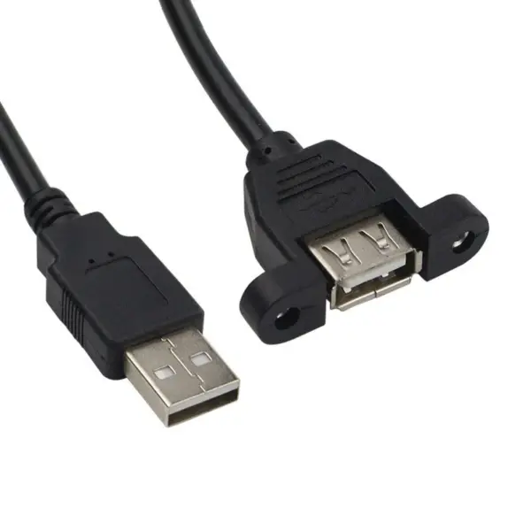 Cable Alargador Usb 30cm Macho Hembra Montaje Panel Extensor
