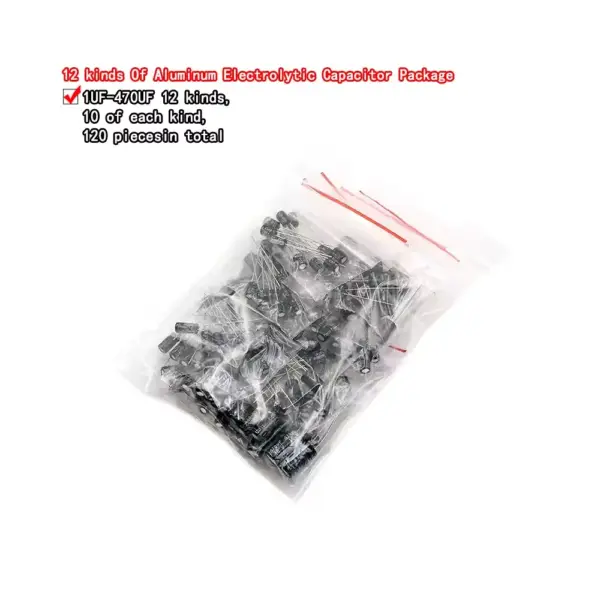 Pack 120 Condensadores Electroliticos 12 Valores X 10 Und - Imagen 5