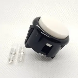 Pulsador Arcade 30mm Blanco Faston Jamma Push Button Bartop Raspberry