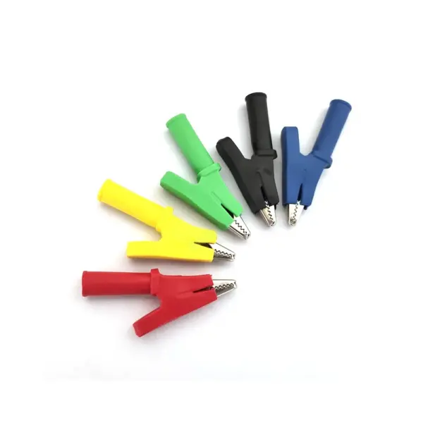PINZA COCODRILO AISLADA PARA CONECTOR BANANA AZUL 4MM