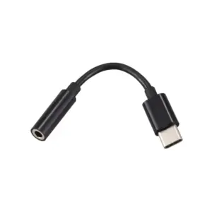 Adaptador Usb Tipo C 3.1 A Jack Hembra 3.5mm Color Negro