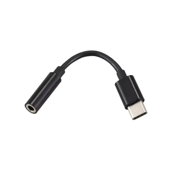 Adaptador Usb Tipo C 3.1 A Jack Hembra 3.5mm Color Negro