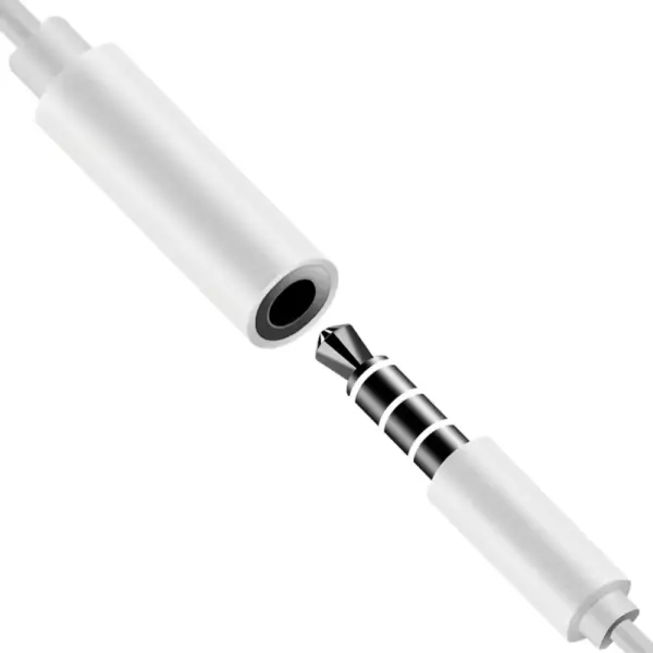 Adaptador Usb Tipo C 3.1 A Jack Hembra 3.5mm Color Blanco - Imagen 4