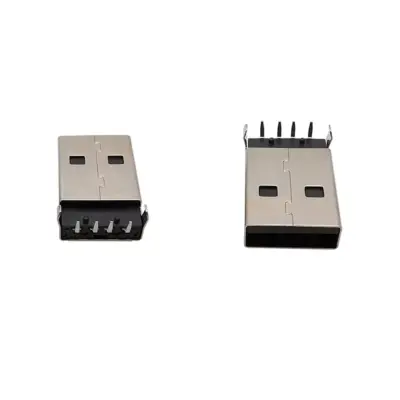 2x Conector Usb Macho Tipo A 90º Pcb Socket - Imagen 2